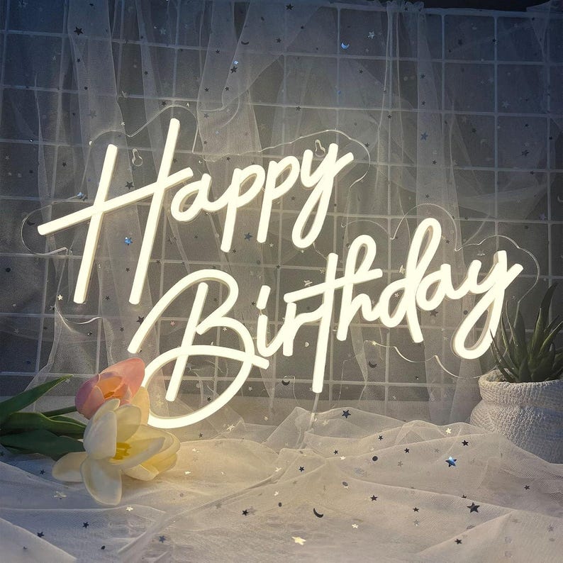 Happy Birthday Neon Sign