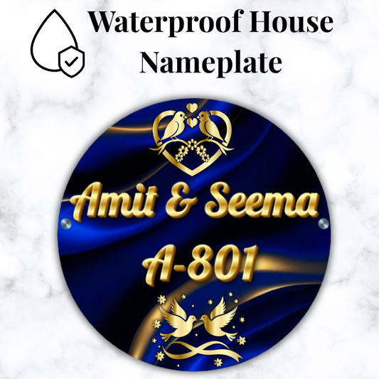 Round waterproof House Nameplate