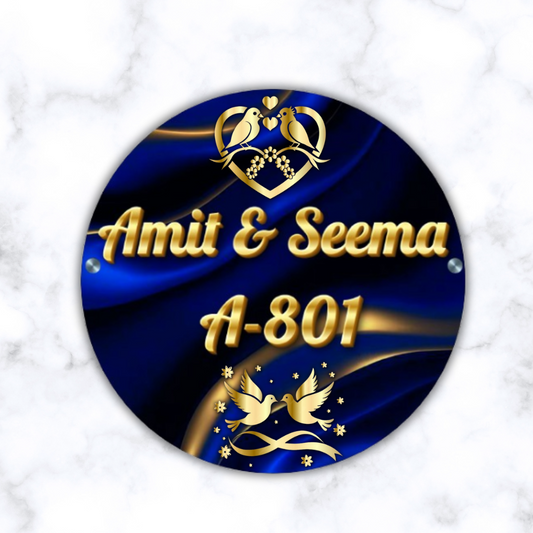 Round waterproof House Nameplate